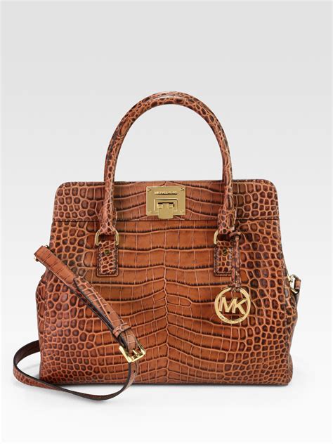 michael kors alligator handbag|Michael Kors studded handbag.